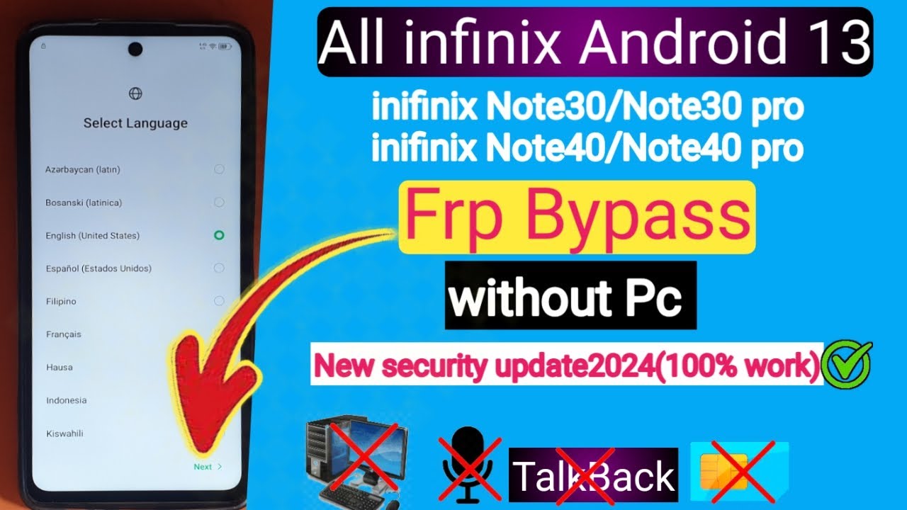 All Infinix (Note30/Note30 pro Note 40/Note40 pro)FRP All Infinix (Note30/Note30 pro Note 40/Note40 pro)FRP