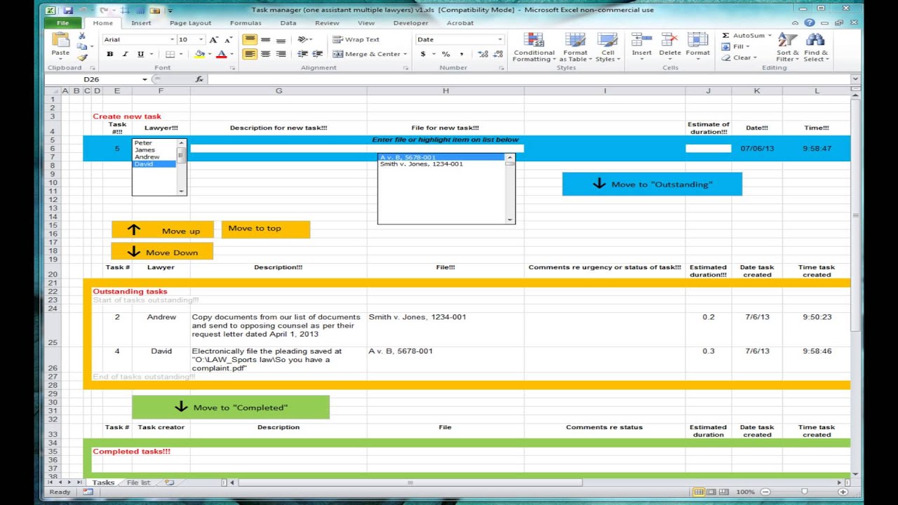 tds working sheet in excel