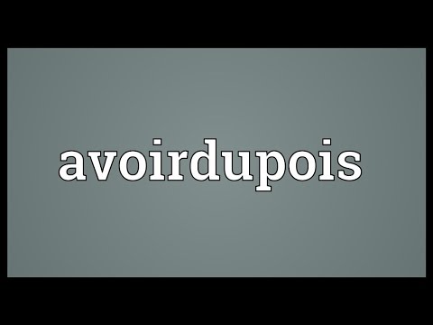 Header of avoirdupois