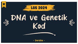 DNA ve Genetik Kod | LGS 2024