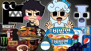 Convenience Store Black Blue Food Real Life Humanized Alphabet Lore F Vs I Mukbang Animation Asmr