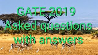 GATE XL (LIFE SCIENCE) 2019 ANSWER KEY PART 2