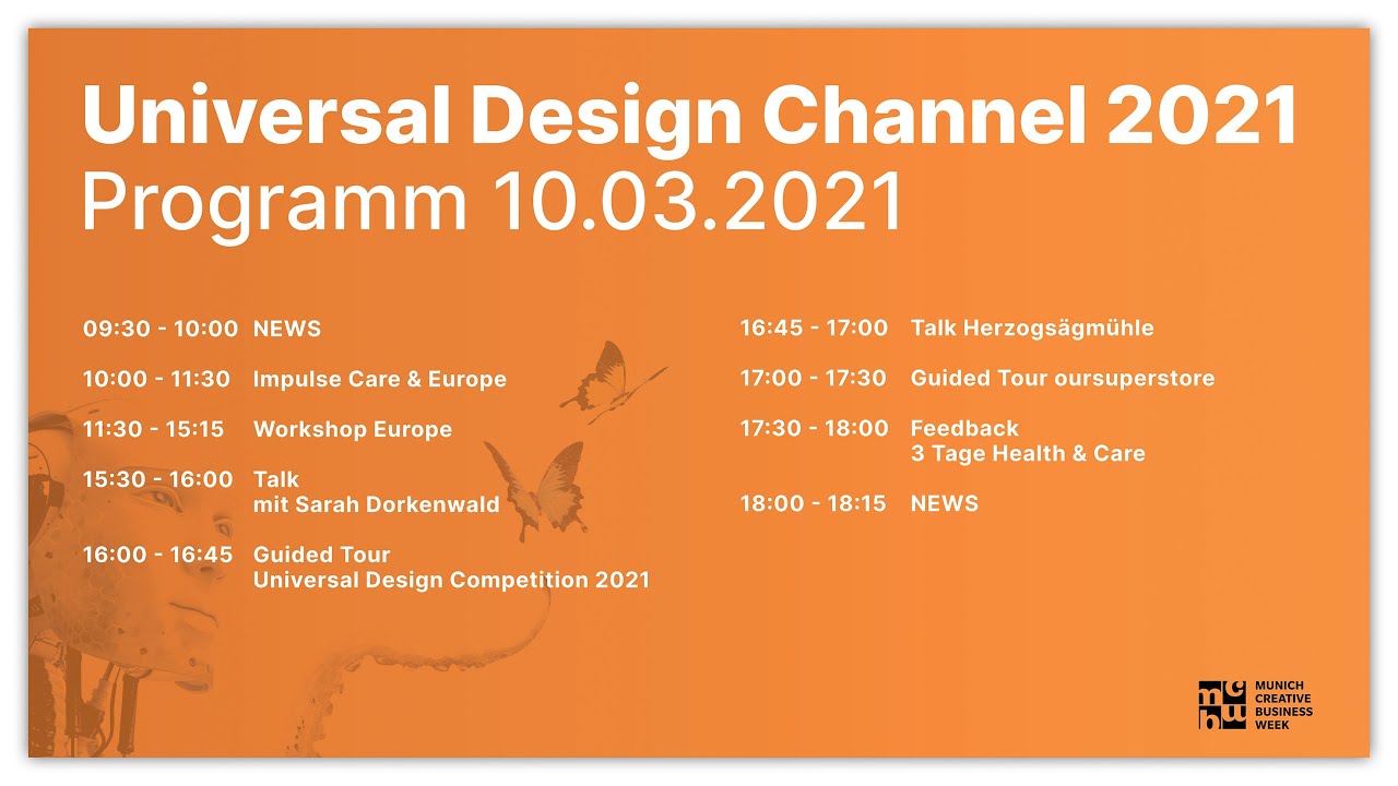 Health & Care Day 3: Care & Europe - MCBW Universal Design Channel 2021 - 10.03.2021