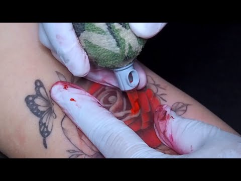 Tattoo TimeLapse ลายสักดอกกุหลาบ