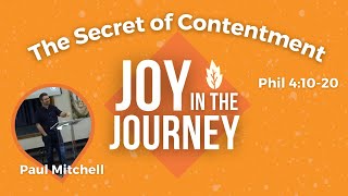 Philippians 4:10-20 The Secret of Contentment