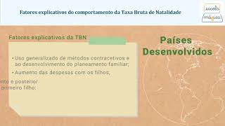 Evolução da taxa bruta de natalidade