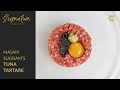 Masaki Sugisaki's Tuna Tartare with Soy-Cured Quail Egg, Caviar and Wasabi