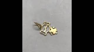 Pingente Ouro 18K Menina Vazada Pn13400-37