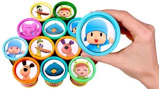 Sorpresas Divertidas De Pocoyo Abrimos Botes Play Doh De Colores De Pocoyo