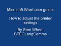 Microsoft Word tutorial: Printing