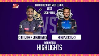 Chattogram Challengers vs Rangpur Riders   || 34th Match   || BPL 2024