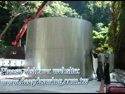 big stainless steel water tank.avi