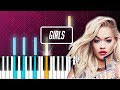 Rita Ora - "Girls" ft. Cardi B, Bebe Rexha, Charli XCX Piano Tutorial - Chords - How To Play - Cover