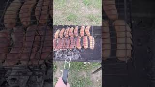 Жарю Купаты На Участке