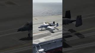 A-10 Landing On A Aircraft Carrier In Dcs. #Shorts