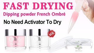 【Fast Drying Dip Powder 】 to do Pink & White Color Ombre French Dip Nails