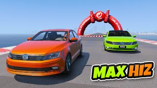 Volkswagen Ailesi Arabalar Yeni Parkurda Max Hız Yarışı Yapıyor - GTA 5