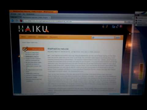 WebPositive on Haiku OS