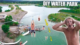 The Craziest Redneck Water Park On Earth 80 Foot Zipline Drop