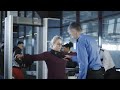 Airport Security Guard Checking Passenger Stock Video