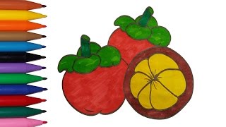 How To Coloring Mangosteen And Football Coloring Book For Kids