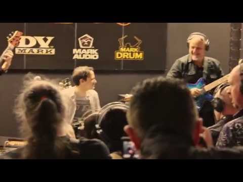 Frank Gambale, Alain Caron and Damien Schmitt at Frankfurt Musikmesse 2014