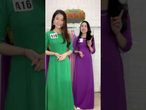 Áo dài tây thi hàng trơn cực đẹp