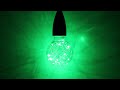 Prolite LED G95 Globe 1.7W E27 Star Effect Funky Filaments Green Clear Polycarbonate