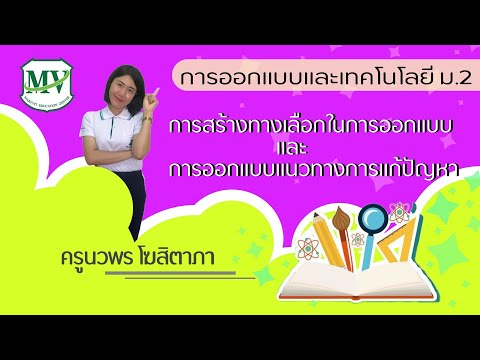 เรื่องการสร้างทางเลือกในการออกแบบ ออกแบบและเทคโนโลยี ม.2