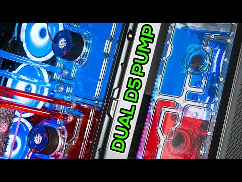 ICE and FIRE Water Loops, Dual D5 PUMP - ANTEC P120 Crystal Build