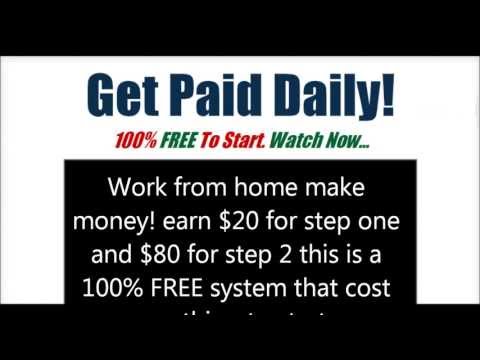 100 % FREE Work from home Paid DAILY into PayPal! website:http ...