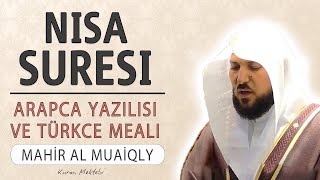 Nisa suresi anlamı dinle Mahir al Muaiqly (Nisa suresi arapça yazılışı okunuşu v