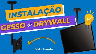 COMO FIXAR TV OU PROJETOR MULTIMIDIA EM TETO DE GESSO - SOLUÇÃO SIMPLES E BARATA