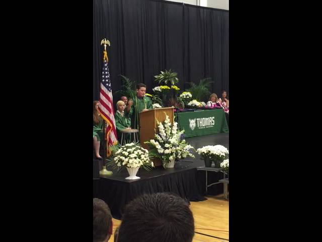 Junior High Kid Performs Hilarious Presidential Impressions During Graduation Speech - Video