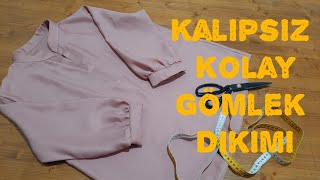 Hakim Yaka Gömlek Nasıl Dikilir? - Kalıpsız Gömlek Dikimi - Zübeyde Ekin Güngörmüş