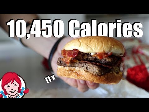 10,000 Calorie Baconator Challenge!! (11 Burgers) - YouTube