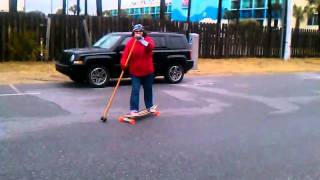 Danger Brown Paddle Skateboarding