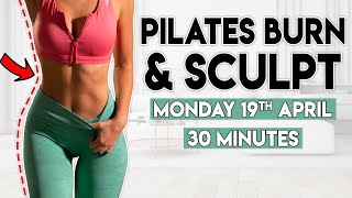 PILATES BURN & SCULPT (full body) | 30 minute at Home Workout