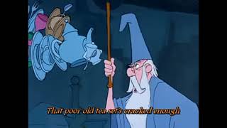 The sword in the stone 1963 Merlin packing his home