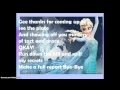 Download Frozen deleted song "Life's To Short" Lyrics Frozen deleted song "Life's To Short" Lyrics