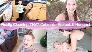 Finally Cleaning The Labrinth Cabinet! Haircut & Hangout With Me!
