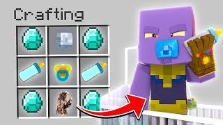 HOW TO SUMMON BABY THANOS IN MINECRAFT HOW TO SUMMON BABY THANOS IN MINECRAFT