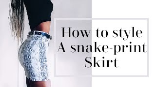 Trendyhow I Style A Snake-Print Skirt