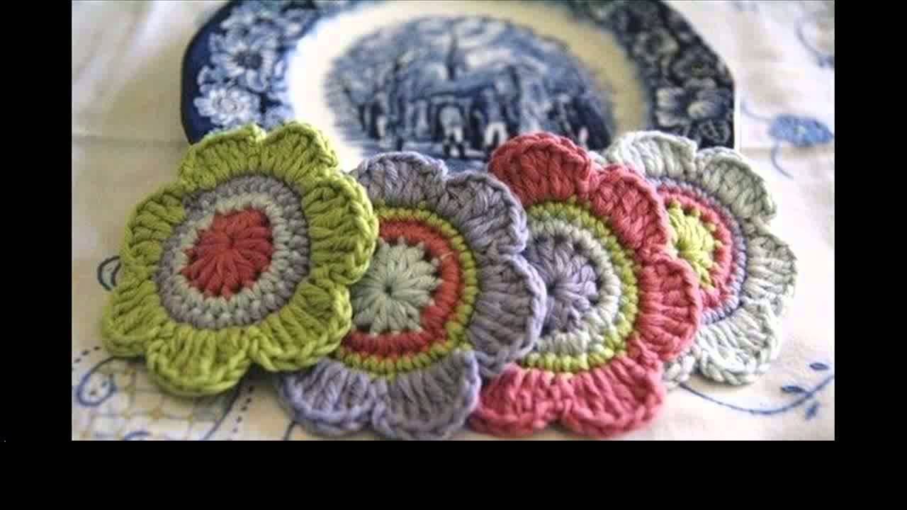 crochet flower tutorial for beginners - YouTube