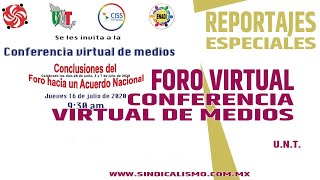 FORO "UN ACUERDO NACIONAL PARA ENFRENTAR LA CRISIS" / CONFERENCIA A MEDIOS DE COMUNICACIÓN.