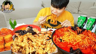 Asmr Mukbang | Острая Лапша, Кимбап, Кисло-Сладком Свинины Рецепт Корейской Кухни! Принимать Пищу