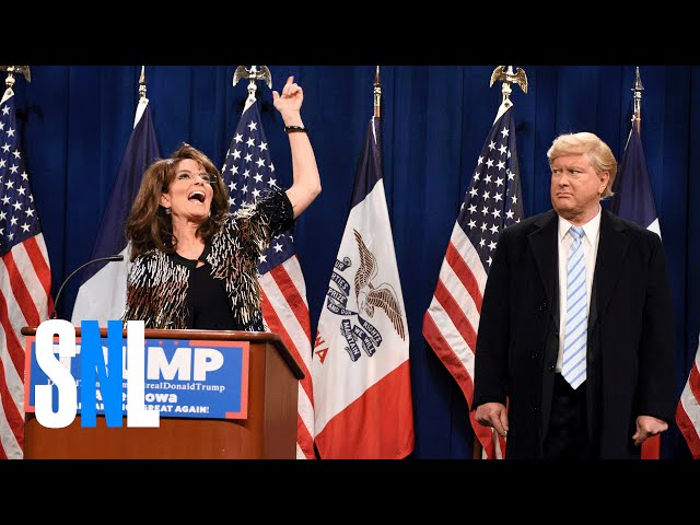 Tina Fey Impersonates Palin Endorsing Donald Trump - Video