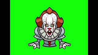 Surprised Pennywise - Telegram Sticker - Green Screen Video For Video Editing - Animated Gif