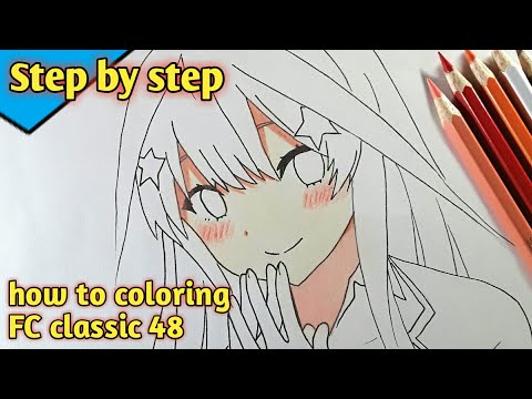 Cara mewarnai kulit anime dengan faber castell 48 - how to coloring anime skin