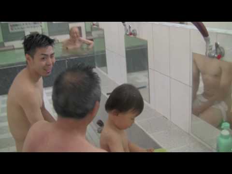 Asian boy shower